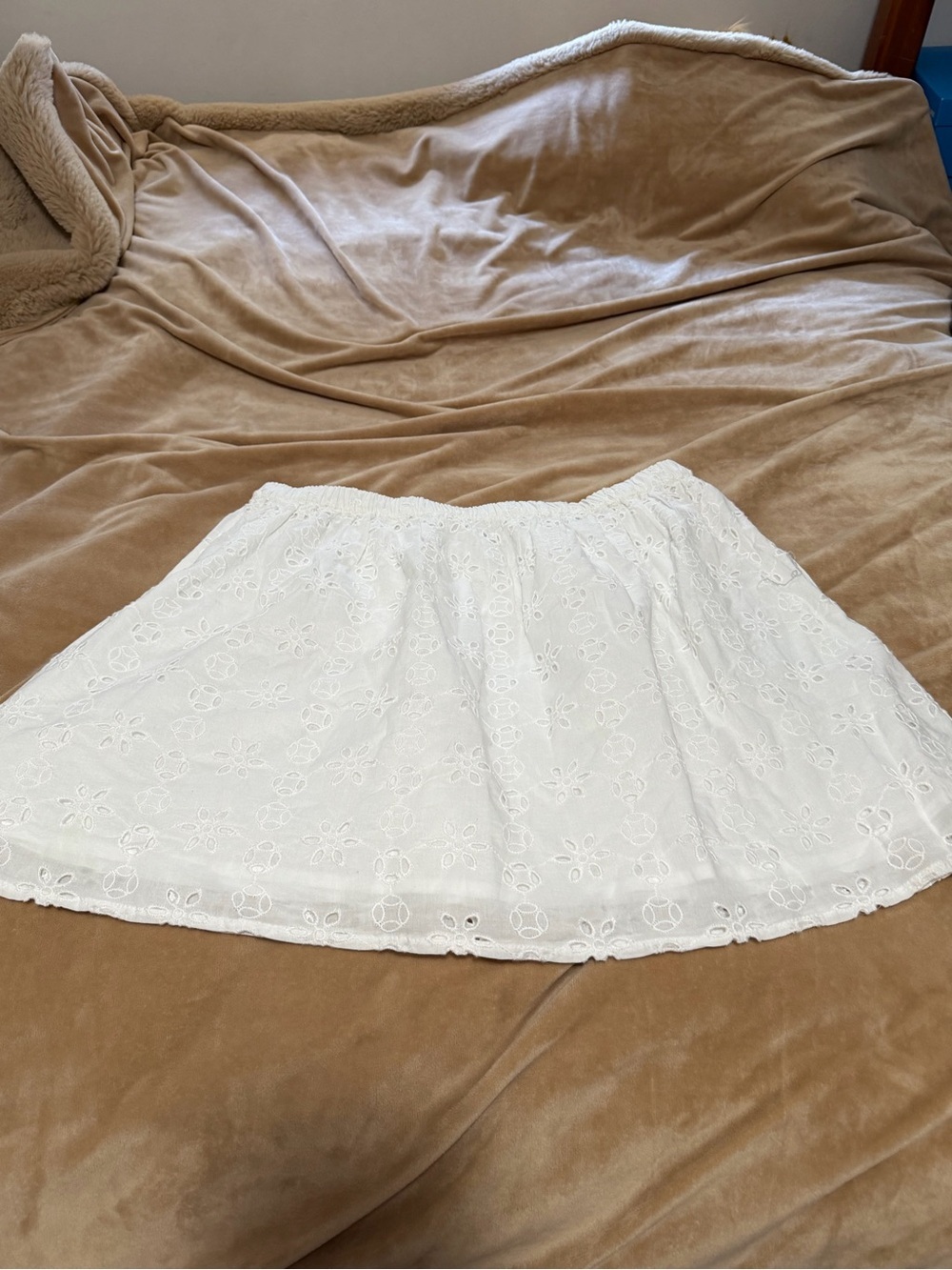 Topshop White Eyelet Mini Skirt Women’s 6
